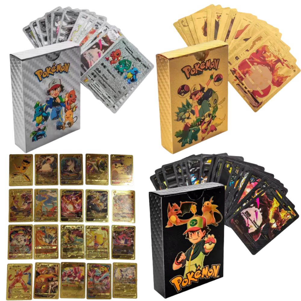New 55PCS Pokémon Cards Vmax G - огляд і ціна Party Games In Spanish