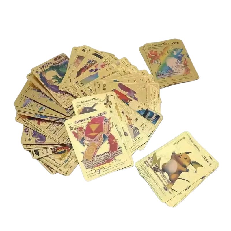 55PCS Cards Vmax GX Gold Foil  - огляд і ціна Party Games In Spanish