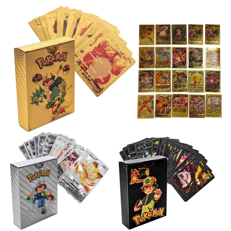 55PCS Pokemon Cards Vmax GX Go - огляд і ціна Party Games In Spanish